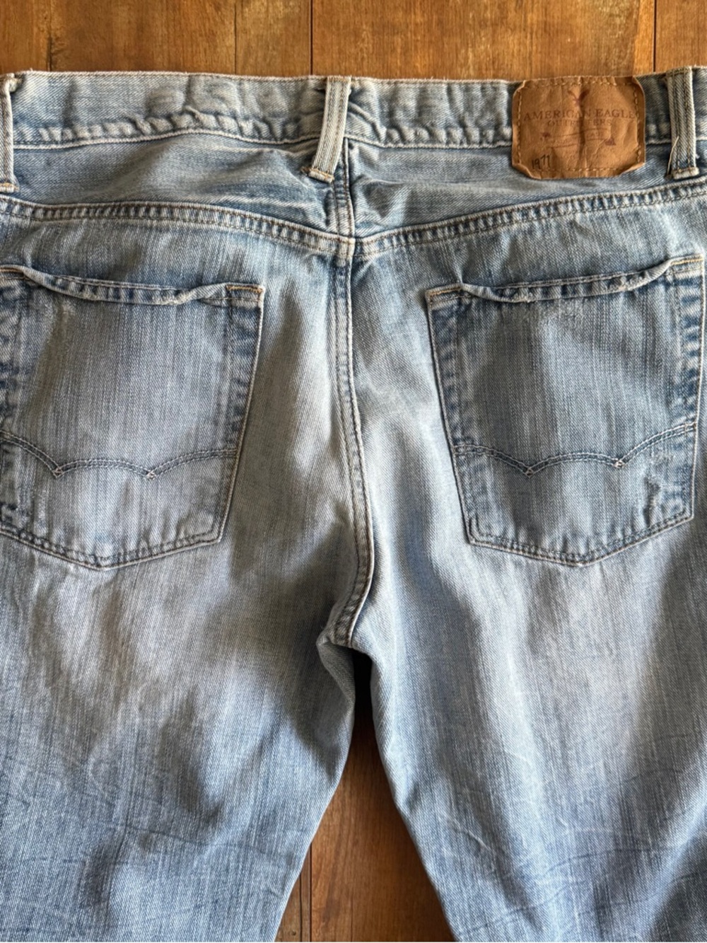 Vintage Y2K 2000’s American Eagle Light Wash Low Rise Boot Jeans Sz 32x32 - Picture 6 of 6